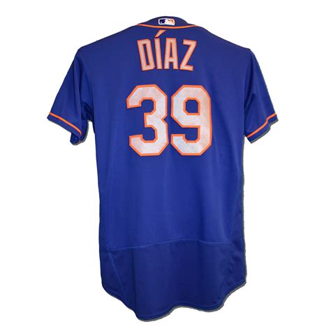 Edwin Diaz #39 - Team Issued Blue Alt. Road Jersey with Seaver Patch ...