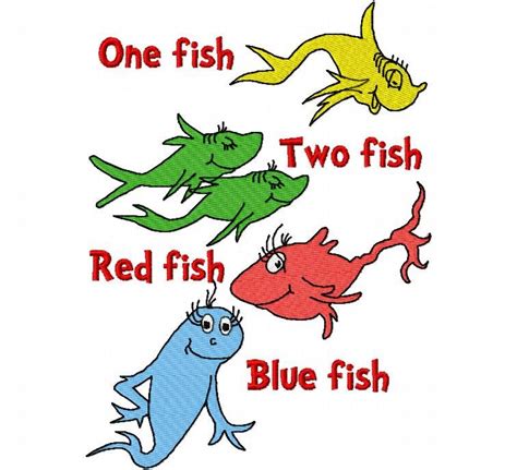 One fish two fish, One fish, Red fish blue fish