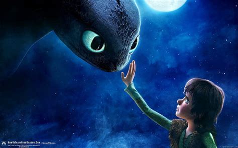 HD wallpaper: How to train your dragon Hiccup and Toothless in the night, how to train your ...