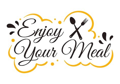 Premium Vector | Enjoy your meal vector illustration a variety of ...