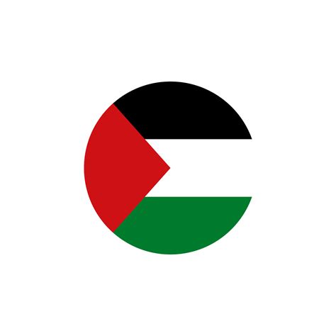 National Palestine flag, official colors and proportion correctly. Vector illustration. simple ...