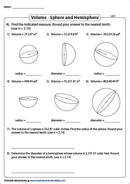 Volume Of Mixed Shapes Worksheet