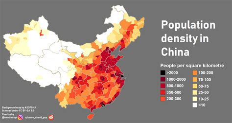 Population density in China [OC] : r/MapPorn