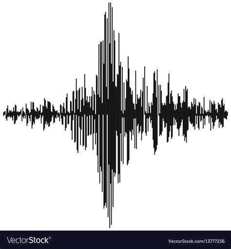 Sound waves audio equalizer technology pulse Vector Image