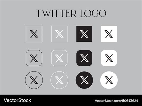 Twitter icons Royalty Free Vector Image - VectorStock