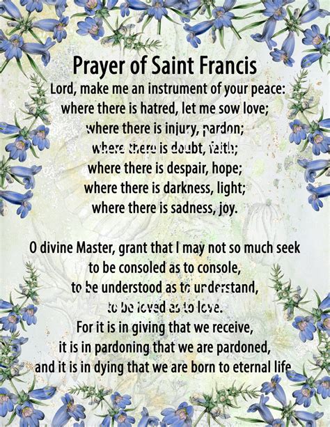 St Francis of Assisi Prayer Poster Quote Original Wall Art Bible ...