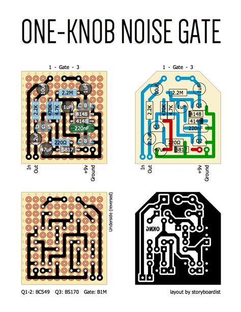 Perf and PCB Effects Layouts: One-Knob Noise Gate