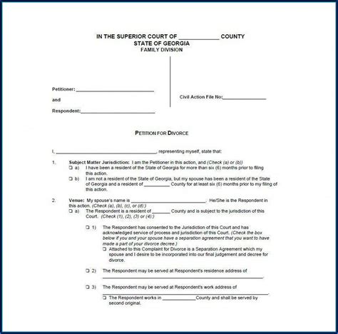 Georgia Uncontested Divorce Forms - Form : Resume Examples #P32E5vNb2J