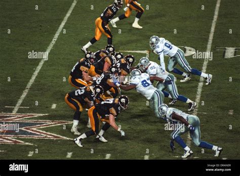 1996 Super Bowl XXX, Dallas Cowboys vs.Pittsburgh Steelers Stock Photo ...