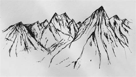 Mountain Drawing at PaintingValley.com | Explore collection of Mountain ...