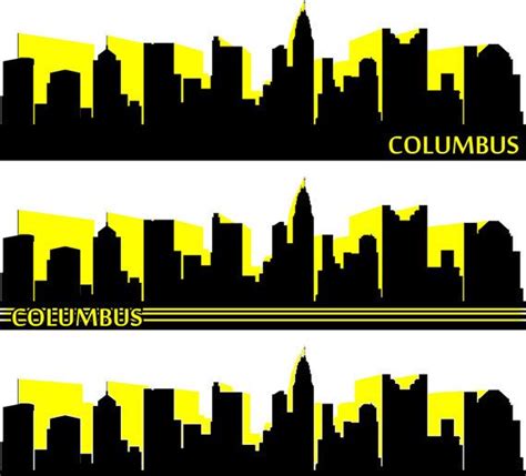 Columbus Skyline Silhouette at GetDrawings | Free download