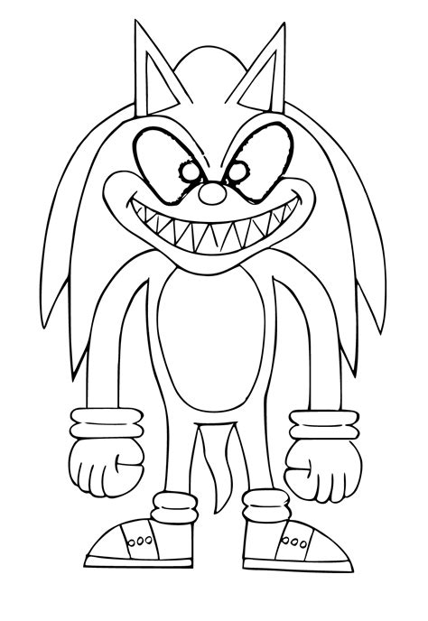 Sonic Exe Printable Coloring Pages - Free Printable Templates