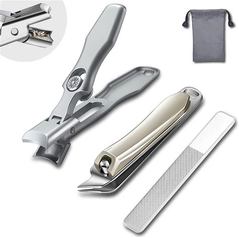 Amazon.com : Nail Clippers with Catcher,an Anti Splash Nail Clipper and ...