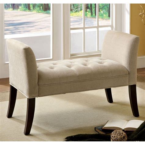 Furniture of America Stephenie Button-Tufted Upholstered Bench | www ...