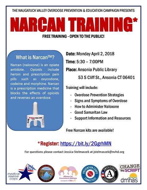 April 2nd Narcan Training - Naugatuck Valley Health District