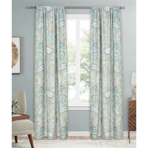 Mainstays Floral Leaves Single Blackout Curtain Panel - Walmart.com - Walmart.com