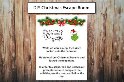 Christmas Escape Room, DIY Escape Room Kit, Kids Party Escape Room, Digital, Printable, PDF ...