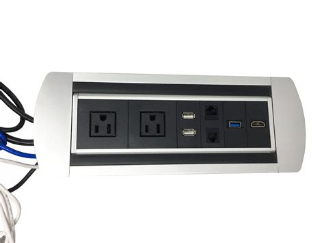 Pwr Plug Conference Table Power Data Hub Module In-Desk Media Center ...