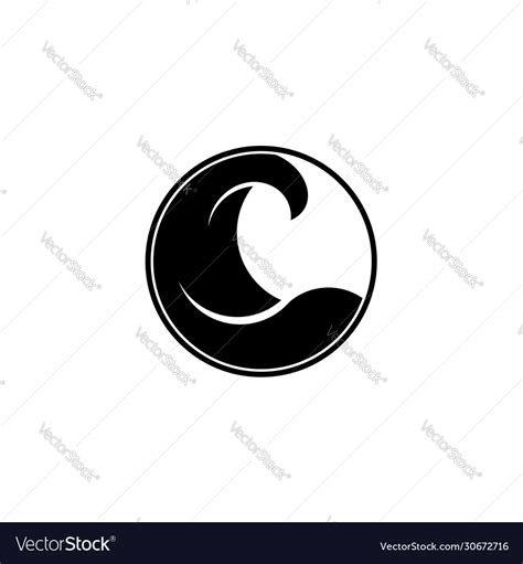 Black wave logo Royalty Free Vector Image - VectorStock