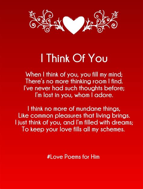 12 Sweet Rhyming Love Poems for Him - Cute Boyfriend / Hubby