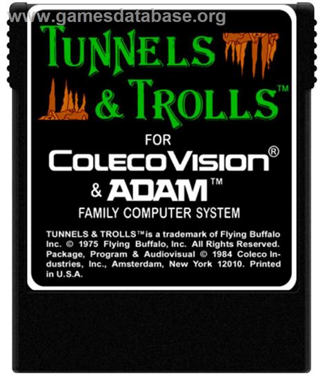 Tunnels & Trolls: Demo - Coleco Vision - Artwork - Cartridge