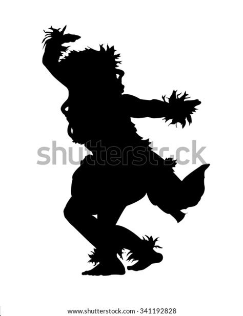 Black Silhouette Female Hula Dancer On Stock Vector (Royalty Free) 341192828