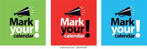 2,722 Mark Your Calendar Images, Stock Photos, and Vectors | Shutterstock