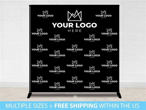 Custom Logo Backdrop Banner, Step and Repeat Business Event Backdrop ...