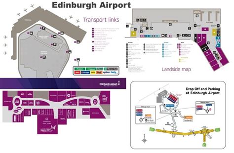 Edinburgh airport map Airport Map, Edinburgh Airport, Glasgow ...