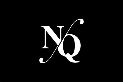 NQ Monogram Logo design By Vectorseller | TheHungryJPEG.com