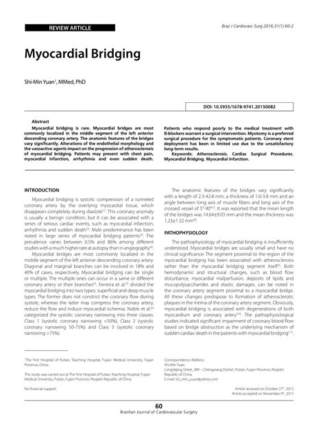 (PDF) Myocardial Bridging