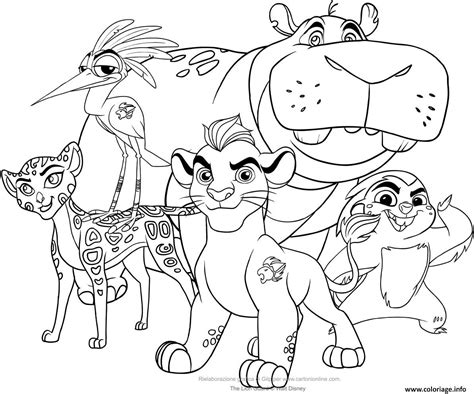 Coloriage la garde du roi lion gratuit Dessin à Imprimer | Lion ...