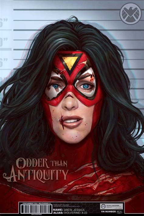 Marvel Comics Spider Woman Jessica Drew Lineup May Mugshot Illustration ...