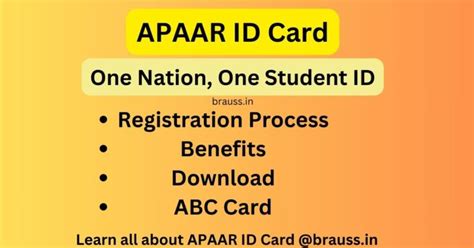 APAAR ID Card Apply - Registration Online, APAAR Download