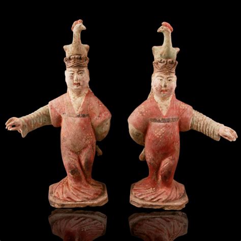 Chinese Tang Dynasty: Terracotta Tomb Attendants - St James Ancient Art