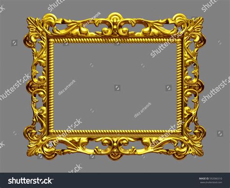 Golden Ornamental Baroque Frame 3d Illustration Stock Illustration 592066310 | Shutterstock