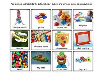 PECS Toys (36 Cards) Visual Communication Cards for Nonverbal ASD Autism Speech