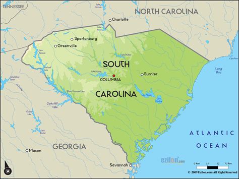 Map of South Carolina - ToursMaps.com