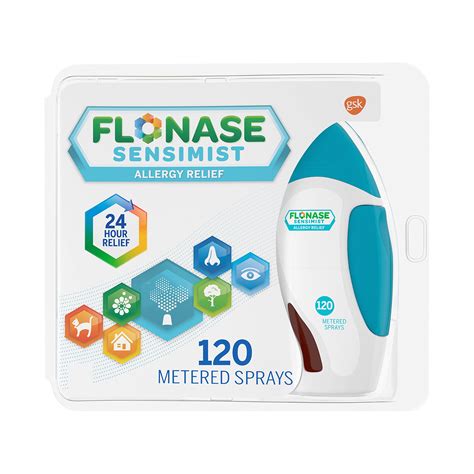 Flonase Sensimist Allergy Relief Nasal Spray Non Drowsy Allergy Medication, Gentle Mist - 120 ...