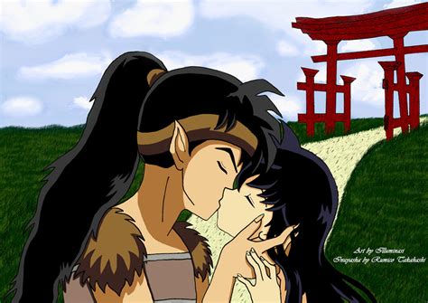 koga and kagome's kiss - koga and kagome Photo (24684420) - Fanpop