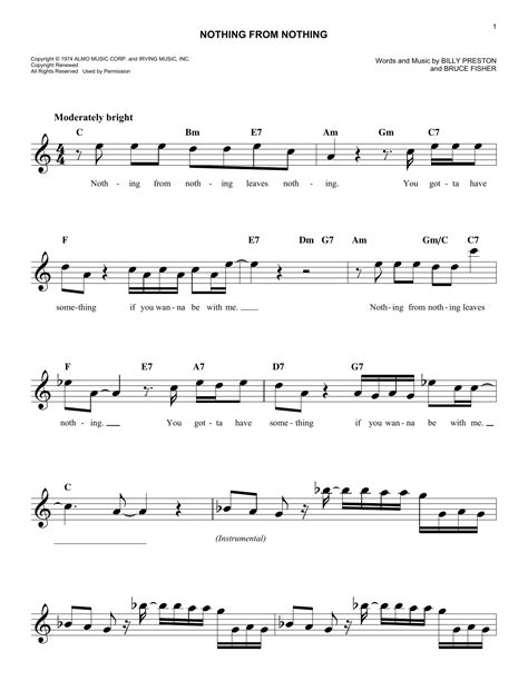 Billy Preston - Nothing From Nothing sheet music