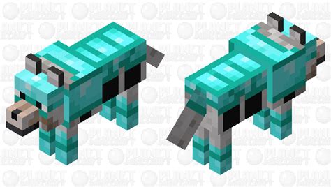 Diamond Wolf PRO Minecraft Mob Skin