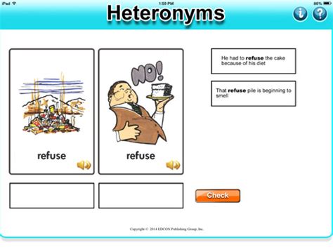 Heteronyms Learning Game - appPicker