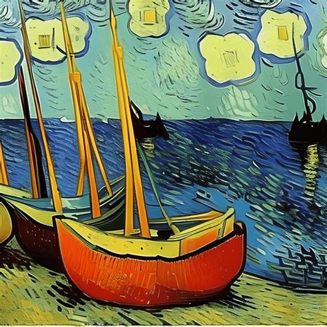 Van Gogh's Fishing Boats · Creative Fabrica