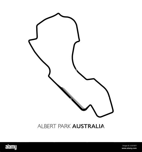 Albert Park circuit, Australia. Motorsport race track vector map Stock ...