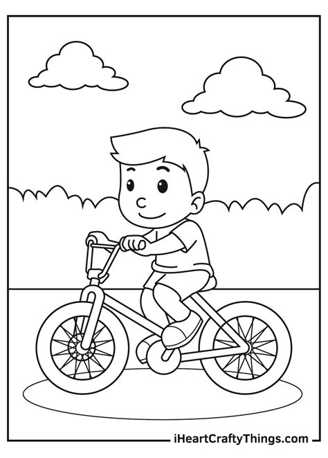 Kid Bike Coloring Pages