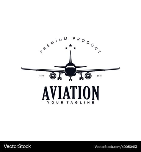 Aviation logo design template inspiration idea Vector Image