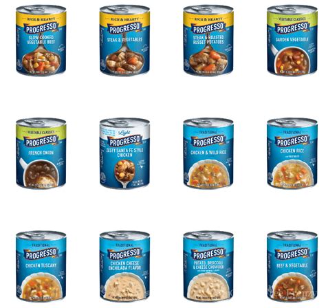 gluten-free Progresso soup list complete with 25 varieties