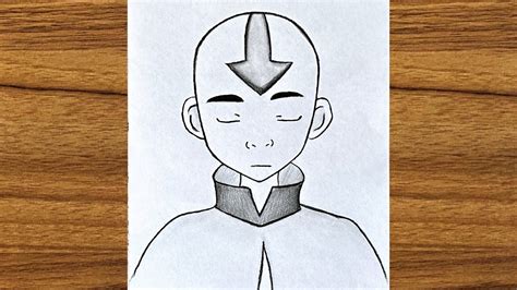 Avatar Aang drawing easy || How to draw Aang step by step [Avatar The ...