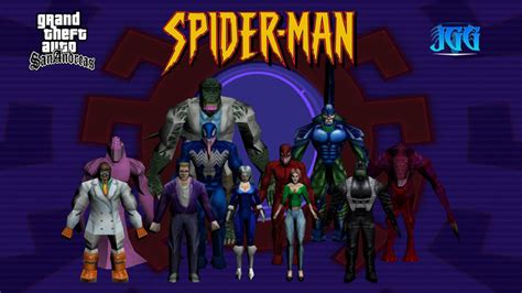 GTA San Andreas Spider-Man 2000 PS1 Characters Skin Pack Mod - GTAinside.com